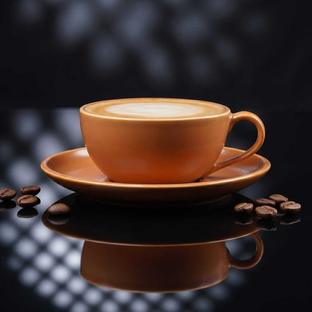 سرویس چینی کاپوچینو خوری 4 پارچه قهوه ای