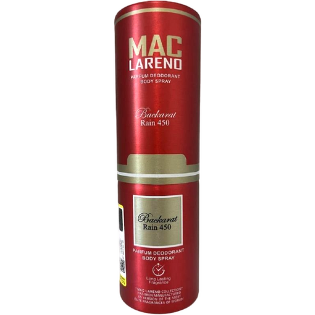 اسپری بدن مک لارنو Mac Lareno مدل Baccarat Rain