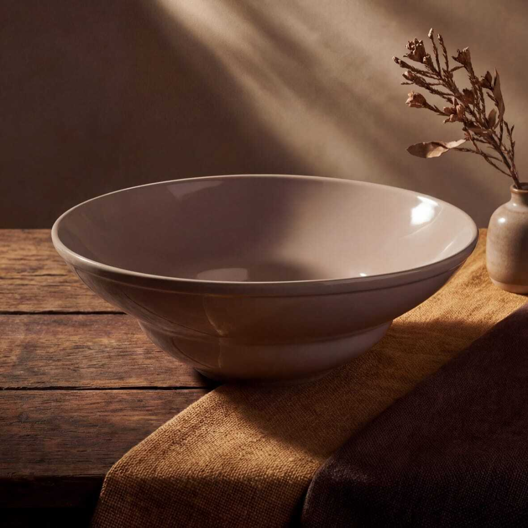 کاسه سزار چینی کرایس خاکستری مات