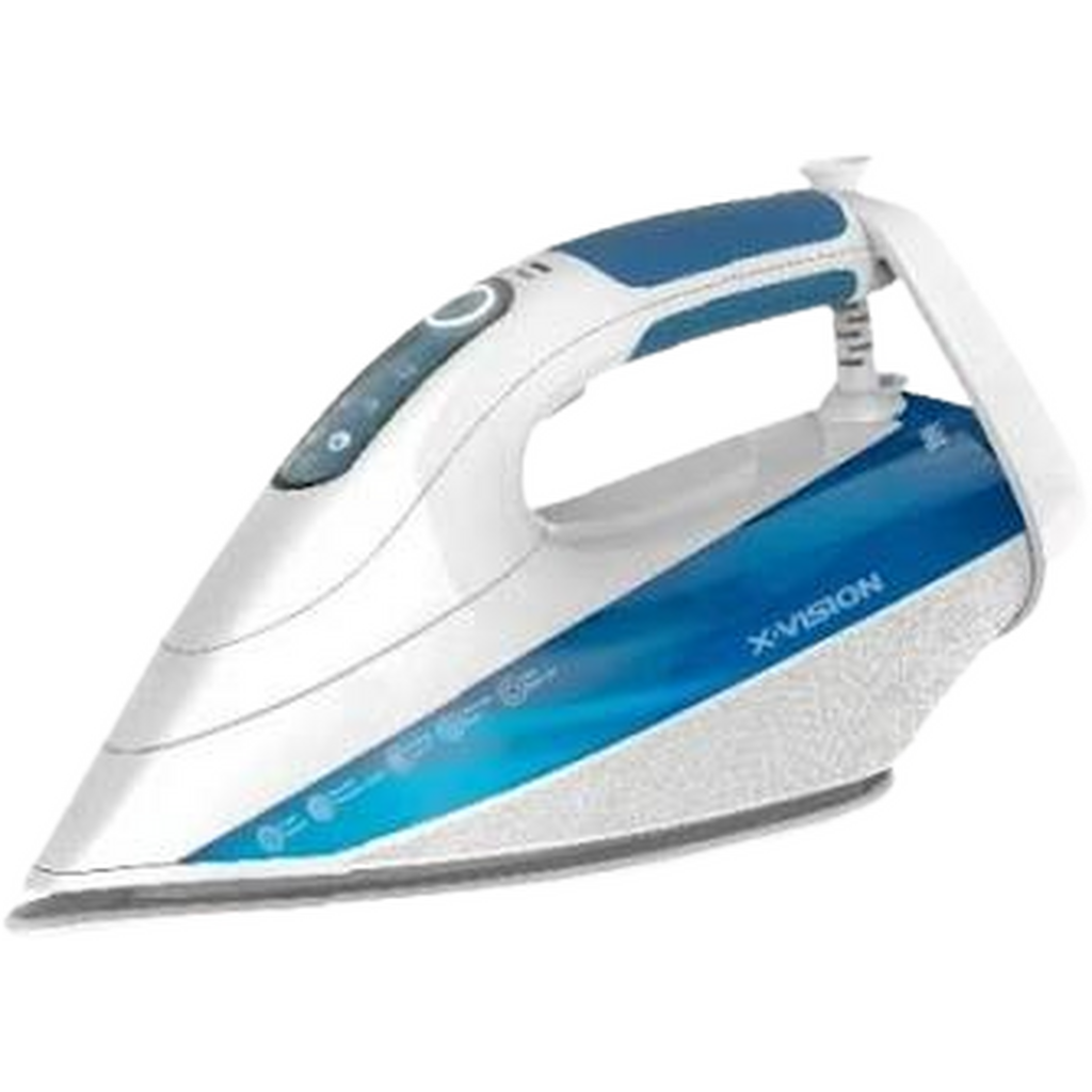 اتو بخار دیجیتال ایکس ویژن سفید آبی مدل EC6015-GS