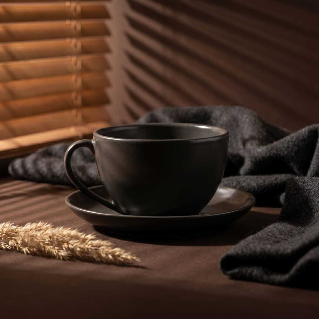 سرویس چینی لته خوری 4 پارچه مشکی